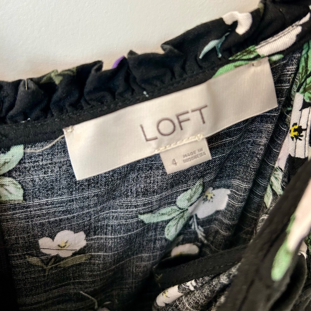 Loft Ruffle Strap Midi Dress - Picture 6 of 9
